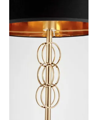 Lampa Podłogowa - Stojąca - Czarno Mosiężna Azzaria