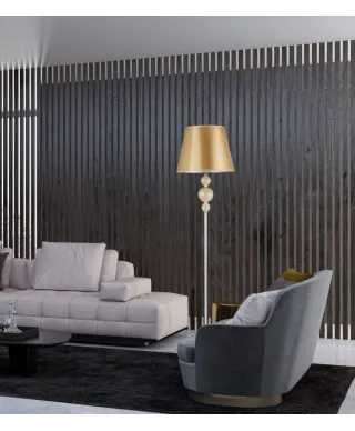 Lampa Stojąca do salonu - Złota Muraneo