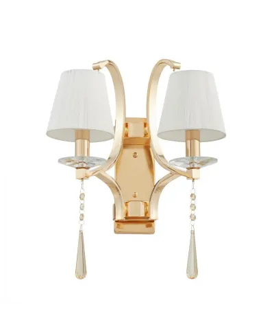 Lampa ścienna - Kryształowy Kinkiet Złoty - Venisia W2