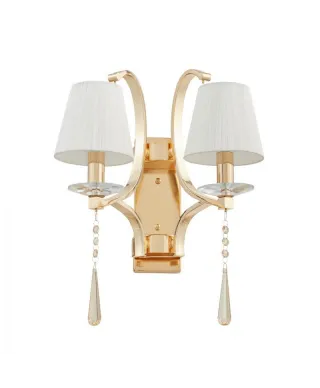 Lampa ścienna - Kryształowy Kinkiet Złoty - Venisia W2
