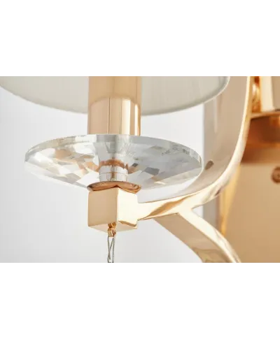 Lampa ścienna - Kryształowy Kinkiet Złoty - Venisia W2