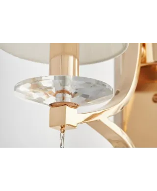 Lampa ścienna - Kryształowy Kinkiet Złoty - Venisia W2