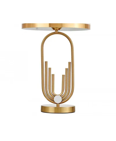 Lampka nocna - Biało mosiężna lampa glamour - Zanetti