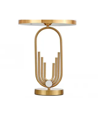 Lampka nocna - Biało mosiężna lampa glamour - Zanetti