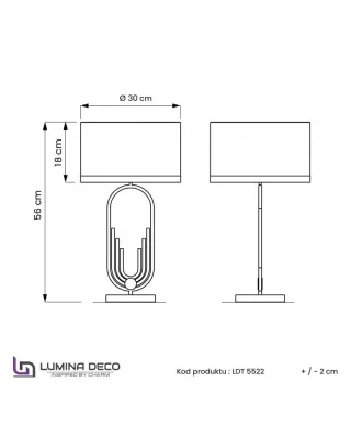 Lampka nocna - Biało mosiężna lampa glamour - Zanetti
