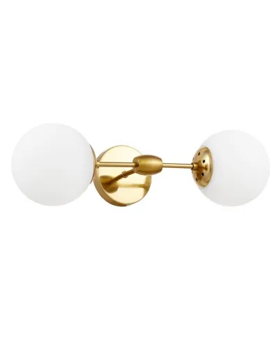 Lampa ścienna - Kinkiet Mosiężno Biały - Zodiak W2