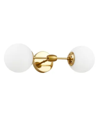 Lampa ścienna - Kinkiet Mosiężno Biały - Zodiak W2