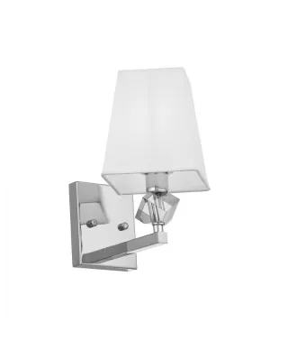 Lampa ścienna - Kinkiet Biały Chrom - Montero W1