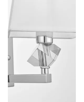 Lampa ścienna - Kinkiet Biały Chrom - Montero W1