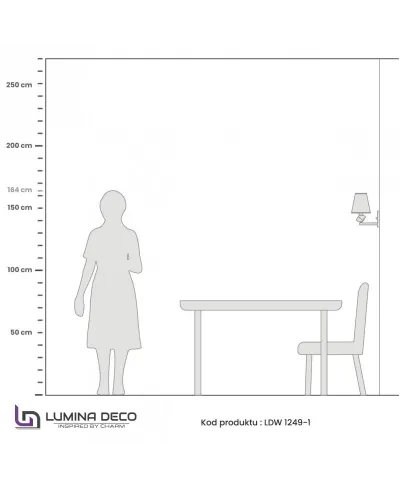 Lampa ścienna - Kinkiet Biały Chrom - Montero W1