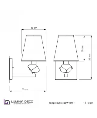 Lampa ścienna - Kinkiet Biały Chrom - Montero W1
