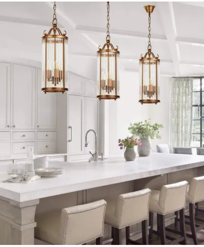 Lampa wisząca - Mosiężna Loft Boston W3