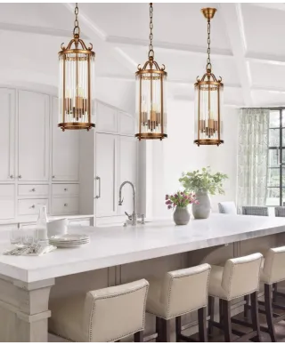 Lampa wisząca - Mosiężna Loft Boston W3