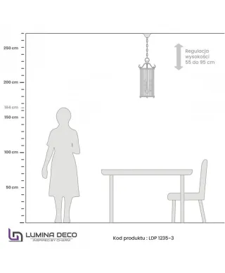 Lampa wisząca - Mosiężna Loft Boston W3