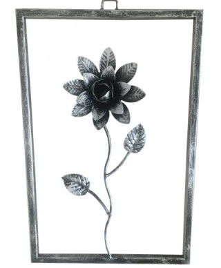 Ramka dekoracyjna - 1 Kwiat - SREBRO