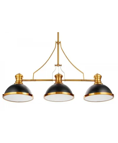 Lampa wisząca - Industrialna Czarno Mosiężna Ettore W3
