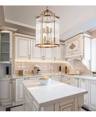 Lampa wisząca - Mosiężna Loft Boston W6