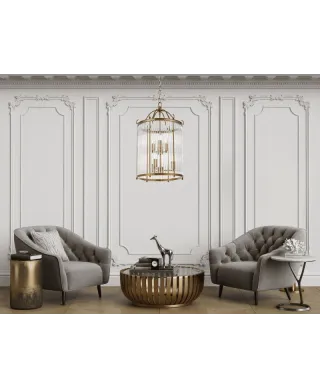 Lampa wisząca - Mosiężna Loft Boston W6