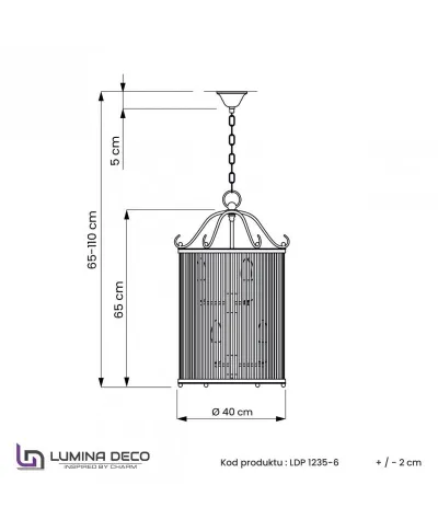 Lampa wisząca - Mosiężna Loft Boston W6