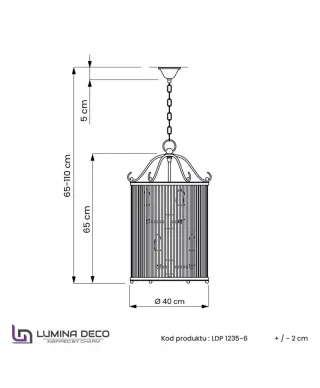 Lampa wisząca - Mosiężna Loft Boston W6
