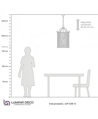 Lampa wisząca - Chromowana Loft Boston W6