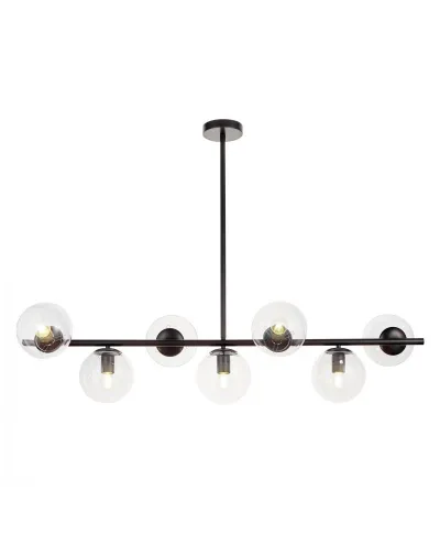 Lampa wisząca do Jadalni - Czarno Przezroczysta Fredica W7