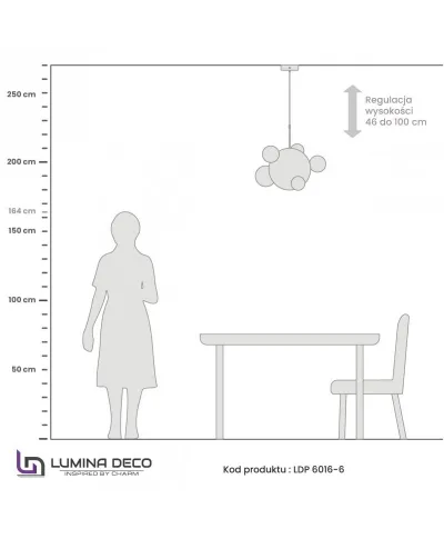 Lampa wisząca - Złota Neroni W6