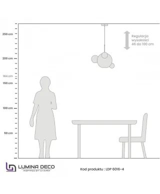 Lampa wisząca - Złota Neroni W4