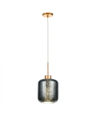 Lampa wisząca nowoczesna - Szaro złota Alacosmo W1