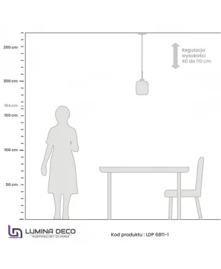 Lampa wisząca nowoczesna - Szaro złota Alacosmo W1