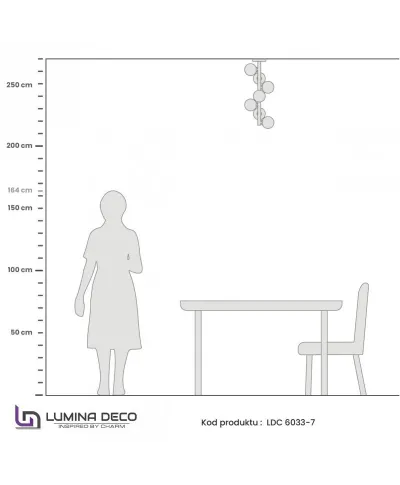 Lampa wisząca sufitowa - Mosiężna Petrica W7