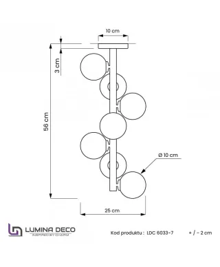 Lampa wisząca sufitowa - Mosiężna Petrica W7