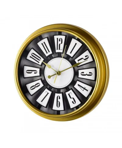 Zegar ścienny - Czarno złoty - 30cm