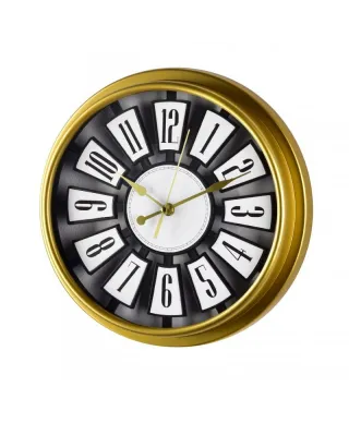 Zegar ścienny - Czarno złoty - 30cm