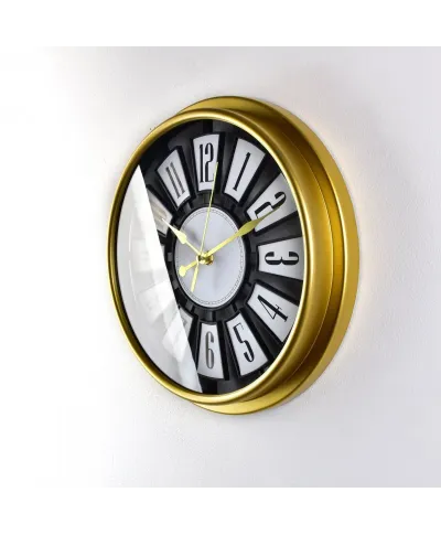 Zegar ścienny - Czarno złoty - 30cm