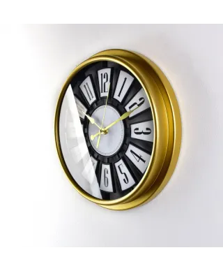 Zegar ścienny - Czarno złoty - 30cm