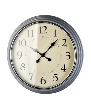 Zegar ścienny - Srebrny beż - 58cm