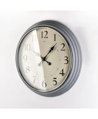 Zegar ścienny - Srebrny beż - 58cm