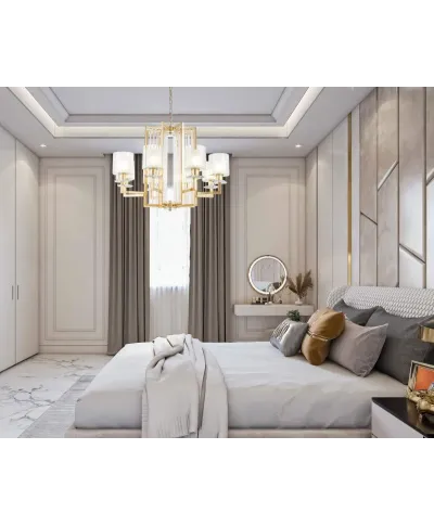 Lampa wisząca - Żyrandol Złoty Manhattan W8