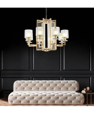 Lampa wisząca - Żyrandol Złoty Manhattan W8