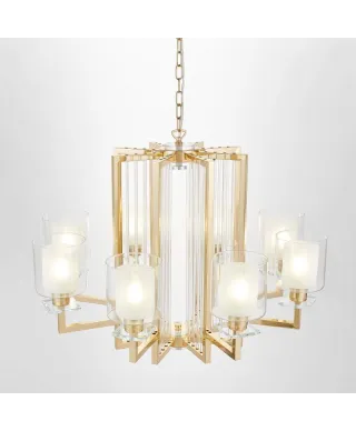 Lampa wisząca - Żyrandol Złoty Manhattan W8