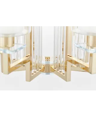 Lampa wisząca - Żyrandol Złoty Manhattan W8