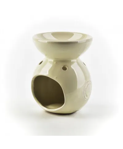 Kominek na olejek zapachowy - Kremowa kula  - 8.5cm
