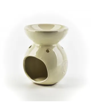 Kominek na olejek zapachowy - Kremowa kula  - 8.5cm