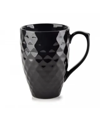 Kubek porcelanowy - czarny Diament - 280ml