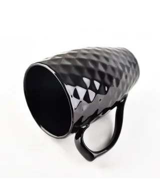 Kubek porcelanowy - czarny Diament - 280ml