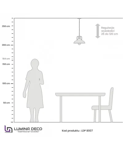 Lampa wisząca - Stare srebro - industrialna Loft Bardi
