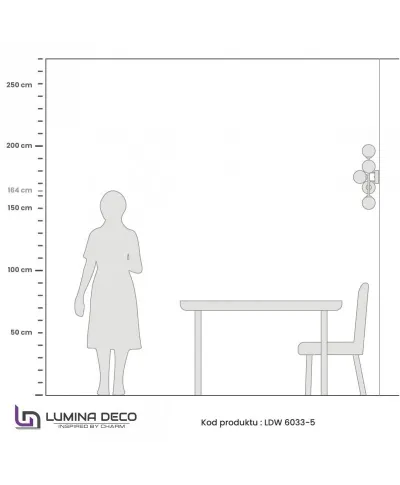 Lampa ścienna - Nowoczesny kinkiet Złoty - Marsiada W5