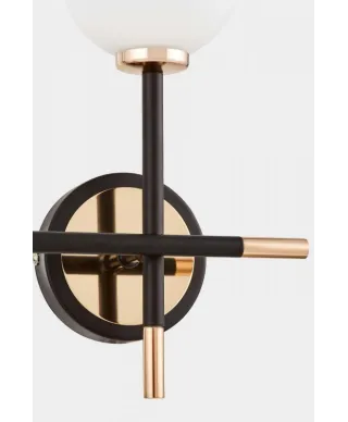 Lampa ścienna - Kinkiet Czarno Złoty - Marsiada Neo