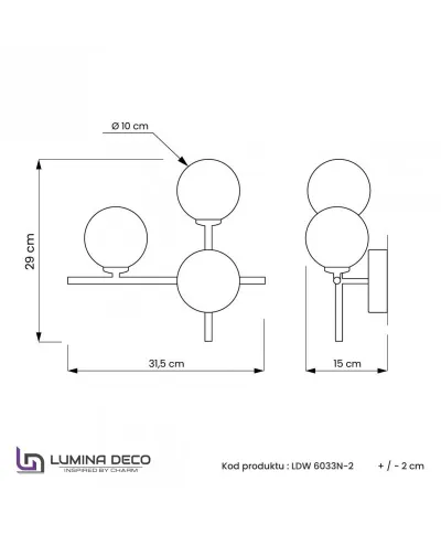Lampa ścienna- Kinkiet Chromowany - Marsiada Neo